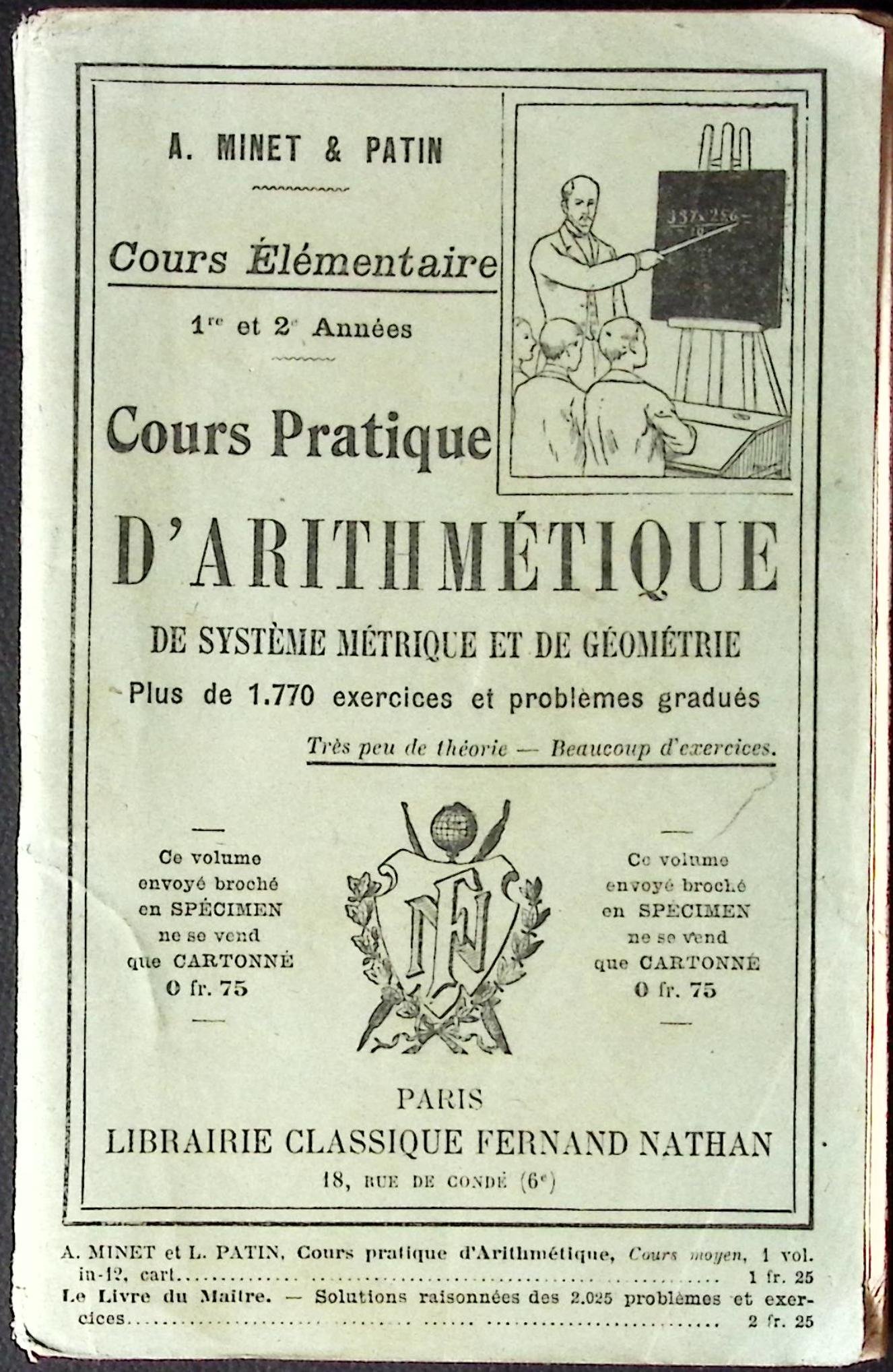cours pratique darithmetique — systeme metrique et geometrie cours pratique darithmetique — systeme metrique et geometrie