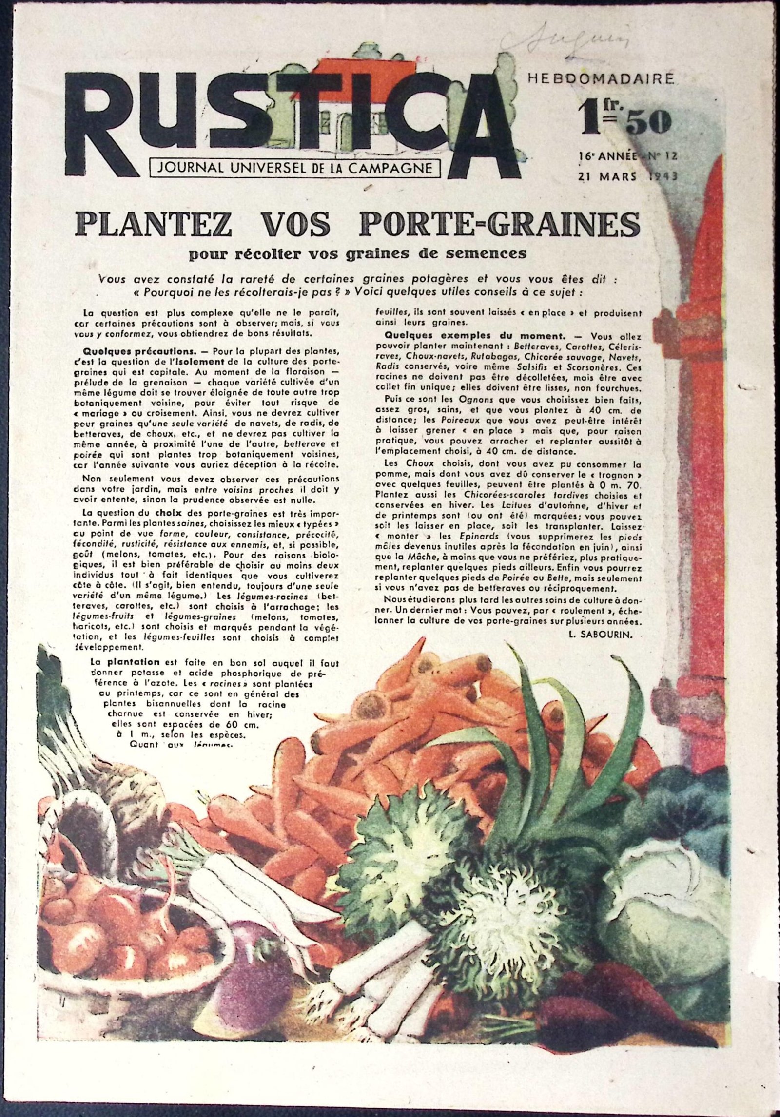 rustica – journal universel de la campagne — 16e annee – n°12 rustica – journal universel de la campagne — 16e annee – n°12