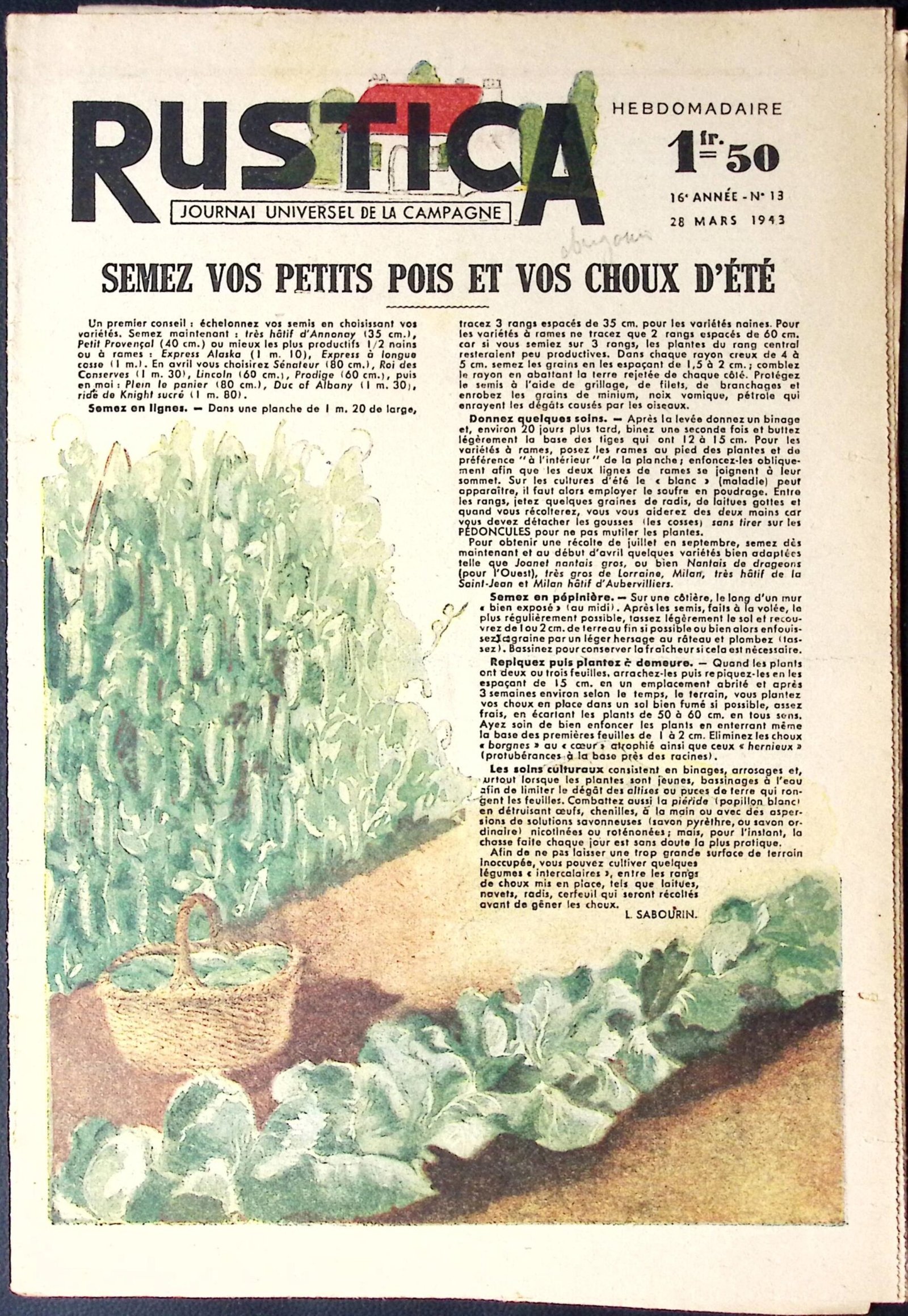 rustica – journal universel de la campagne — 16e annee – n°13 rustica – journal universel de la campagne — 16e annee – n°13