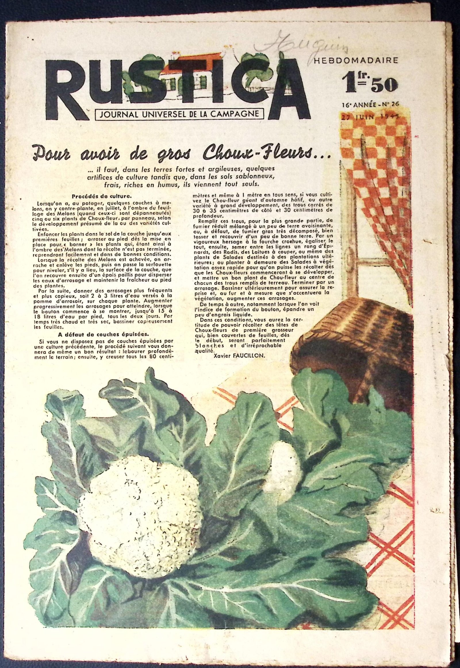 rustica – journal universel de la campagne — 16e annee – n°26 rustica – journal universel de la campagne — 16e annee – n°26