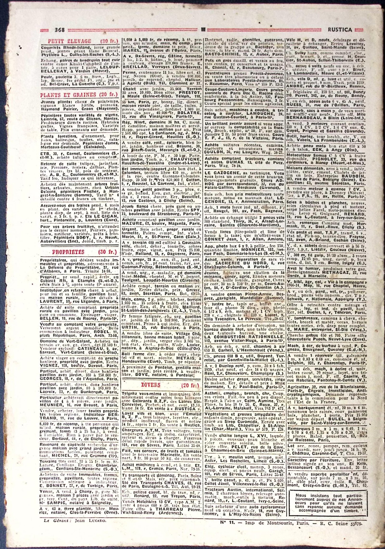 rustica – journal universel de la campagne — 16e annee – n°38 photo 3 rustica – journal universel de la campagne — 16e annee – n°38 photo 3